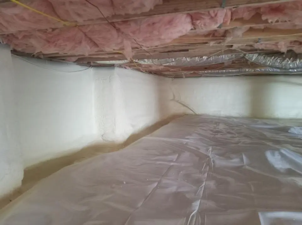 Crawl space encapsulation with closed-cell spray foam for Attic Insulation in New Baltimore